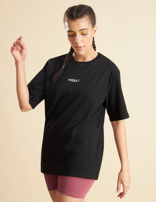 Women Oversized Training T-shirt Black
