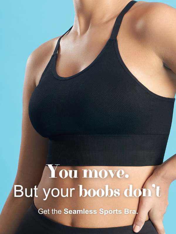 Seamless Sports Bra - Black