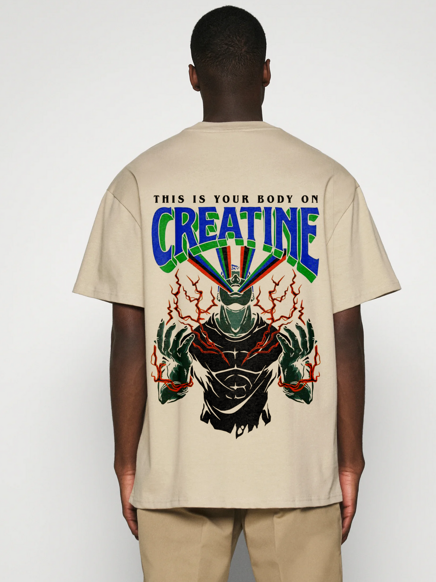 BODY ON CREATINE OVERSIZED T-SHIRT