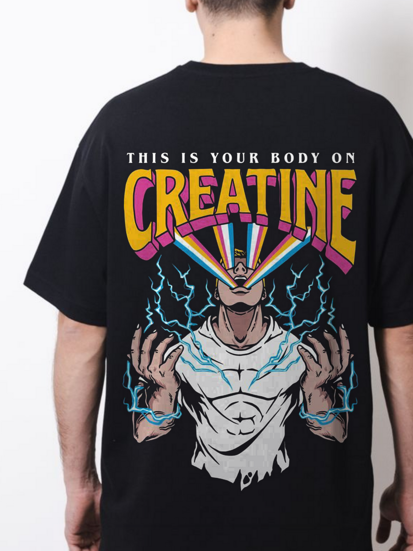 BODY ON CREATINE OVERSIZED T-SHIRT Black