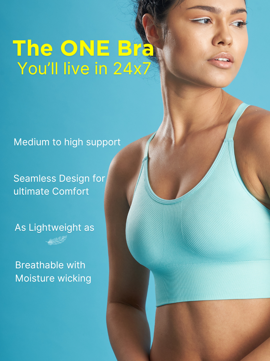 Seamless Sports Bra - Ocean Wave