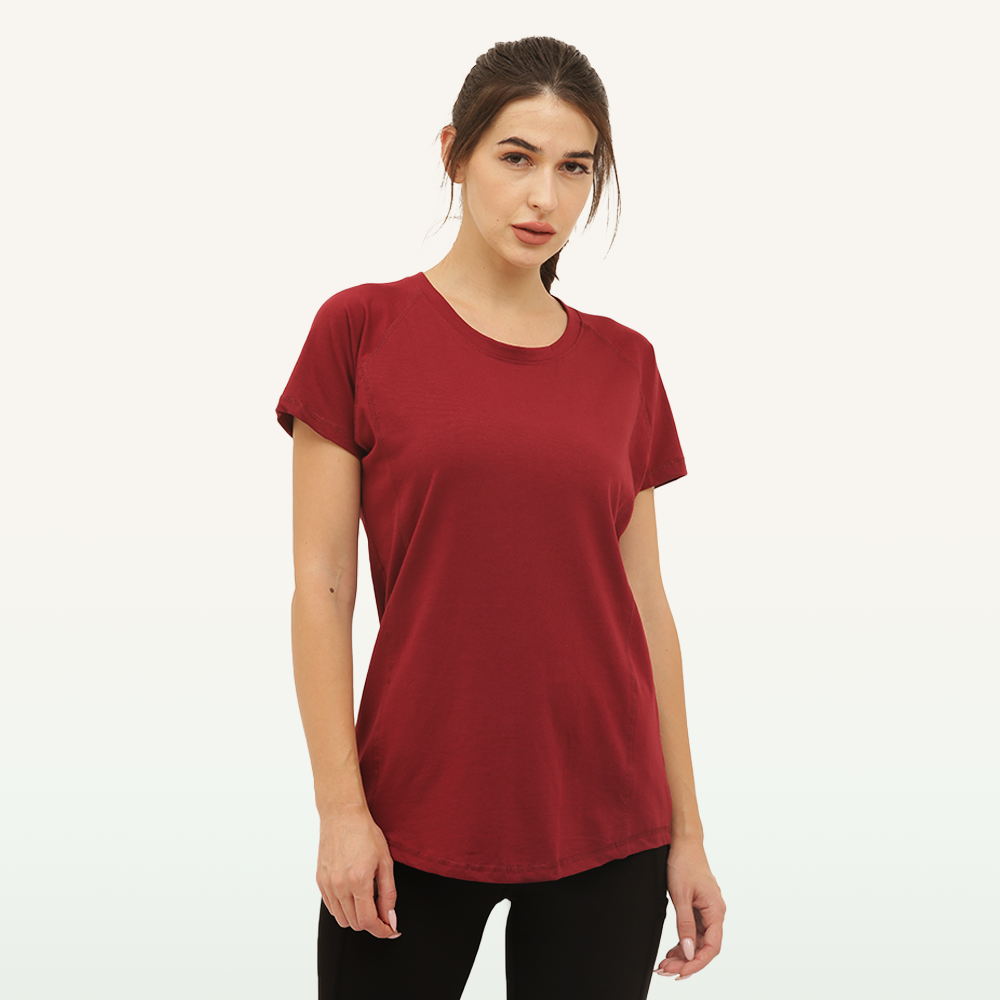 Wine Raglan Sleeve T-shirt