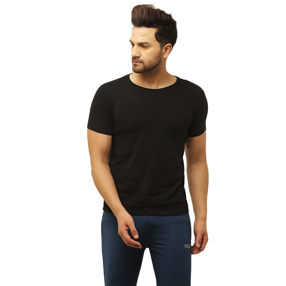 Men s Athletic Fit Gym wear T Shirt Color Black