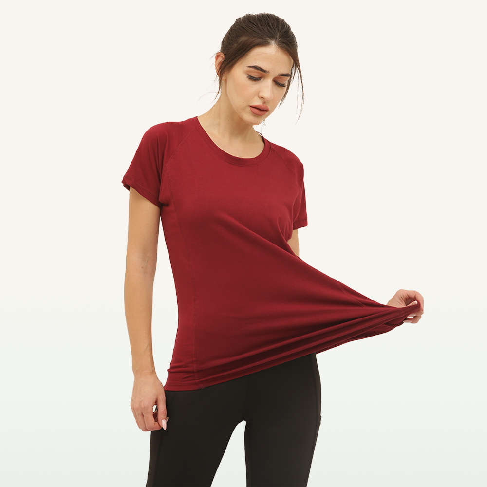 Wine Raglan Sleeve T-shirt