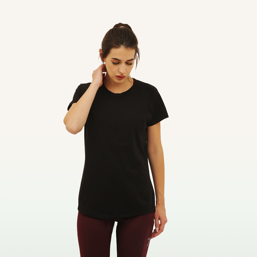 Black Raglan Sleeve T-Shirt