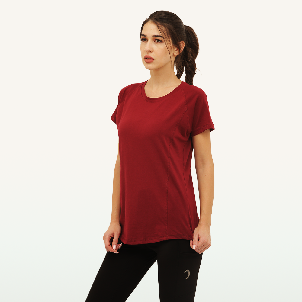 Wine Raglan Sleeve T-shirt