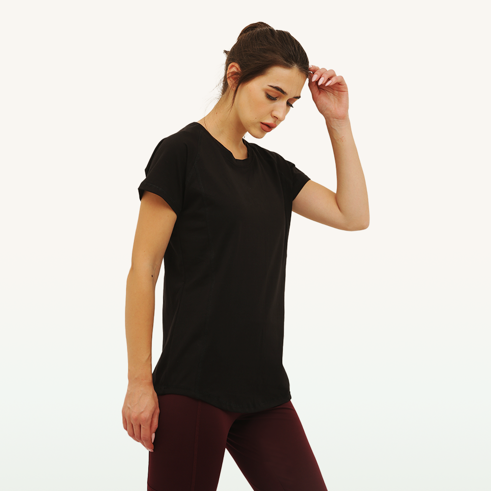 Black Raglan Sleeve T-Shirt