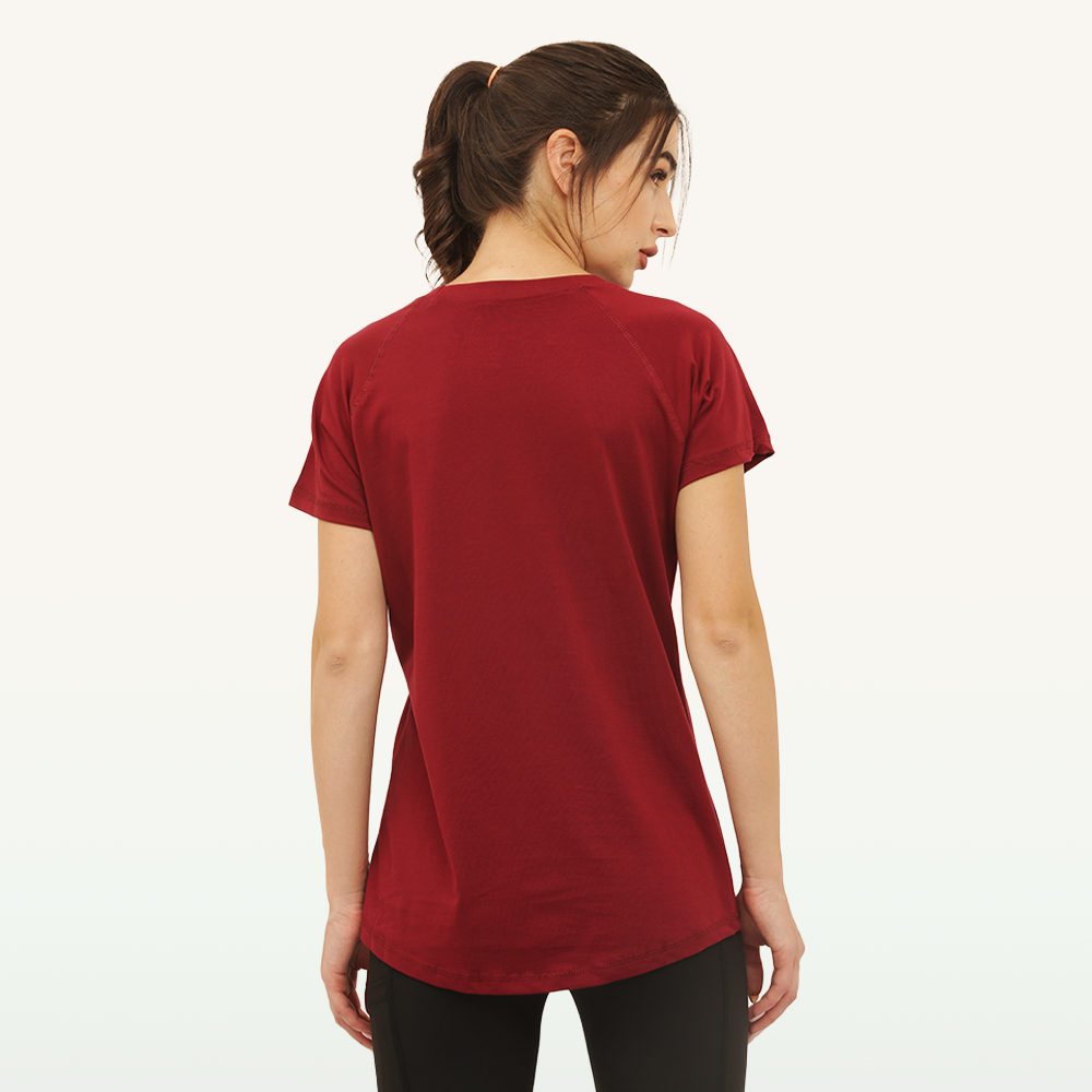 Wine Raglan Sleeve T-shirt