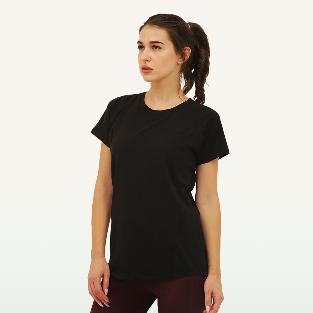 Black Raglan Sleeve T-Shirt