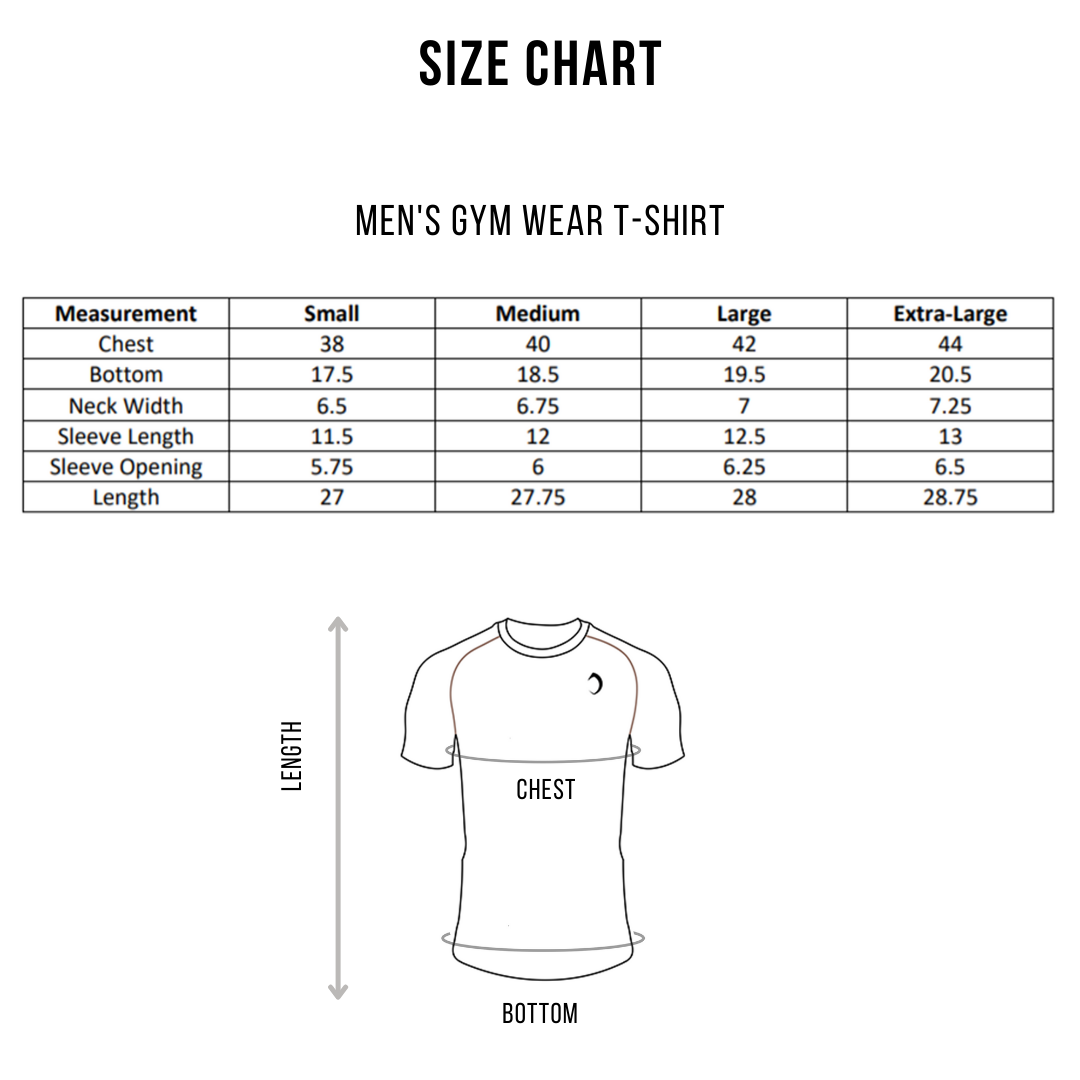 Men's Athletic Fit Gym wear T-Shirt - Color Grey