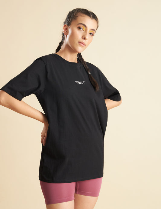 Women Oversized Training T-shirt Black