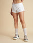 Women White Loose fit Training and Running Shorts