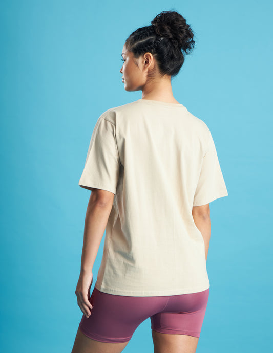 Women Oversized Training T-shirt Toasted Brown