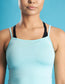 Women Solid Mint Blue Workout Cami Tank