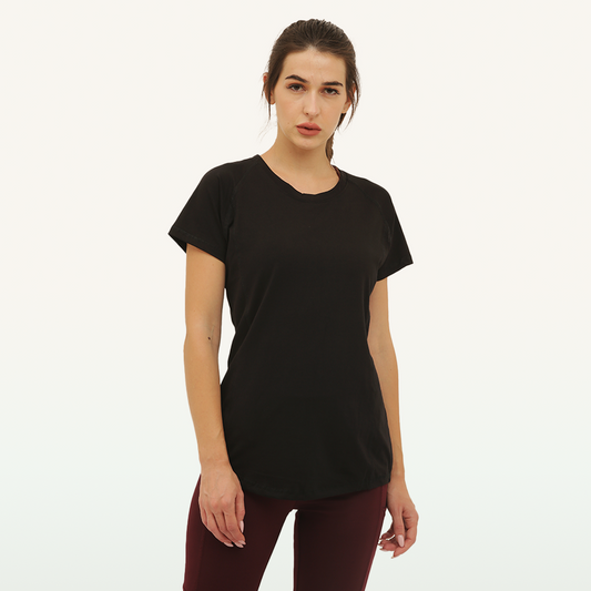 Black Raglan Sleeve T-Shirt