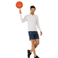 Men's Long Sleeve 1/4 Zipper Polyester Gym workout T-Shirt White