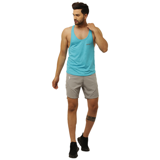 Men's Gym wear Jacquard knit Cool Blue Stringer