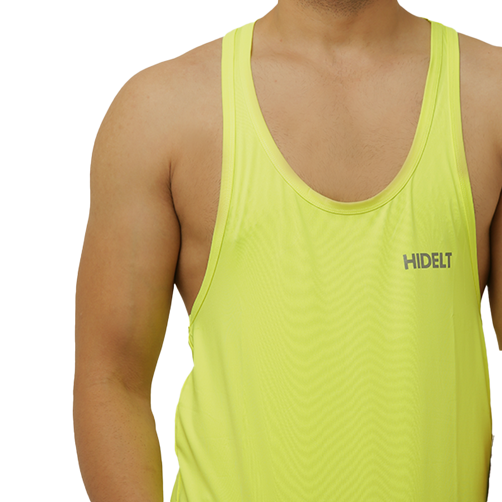 Men's Gym wear Solid Neon Stringer